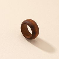 Korean Style Simple Wooden Ring Female Trend New Index Finger Ring main image 2