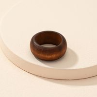 Korean Style Simple Wooden Ring Female Trend New Index Finger Ring main image 4