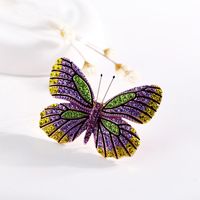 Korean Cartoon Enamel Colorful Butterfly Brooch Retro Fashion Pin Accessories sku image 1