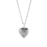 الكريستال على شكل قلب زوجين مجوهرات التيتانيوم الصلب قلادة الإناث sku image 1