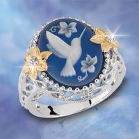 Nano Reflection Bird Ring Peace Dove Ring Jewelry Ring sku image 1