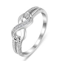 Creative Diamond 8 Word Ring Fashion Ladies Engagement Ring sku image 1