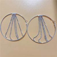 Fashion Style Diamond-encrusted Chain Claw Chain Geometric Earrings Wholesale sku image 2