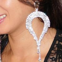 Europe And The United States Exaggerated Oversized Earrings Super Flash Diamond Earrings sku image 1