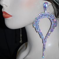 Europe And The United States Exaggerated Oversized Earrings Super Flash Diamond Earrings sku image 4