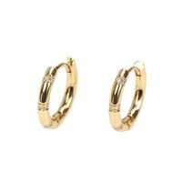 European And American Circle Diamond Earrings  New Copper Gold-plated Earrings sku image 1