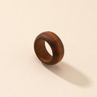 Korean Style Simple Wooden Ring Female Trend New Index Finger Ring sku image 1