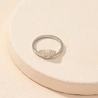 Simple Eye Ring Set Female Diamond Bow Couple Pair Ring Wholesale sku image 1