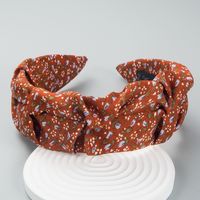 Korean Pleated Floral Fabric Headband Wholesale main image 3
