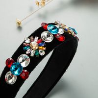 Fashion Flannel Jeweled Baroque Headband Wholesale main image 5
