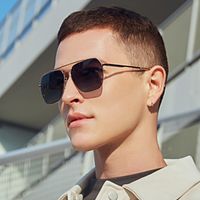 Lunettes De Soleil Polarisées En Nylon Rétro Pour Hommes, Lunettes Européennes Et Américaines À Grande Monture main image 1