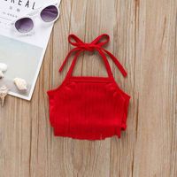 Summer Baby Girl Watermelon Red Bow Sling Swimsuit Three-piece Suit main image 3