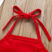 Summer Baby Girl Watermelon Red Bow Sling Swimsuit Three-piece Suit main image 4