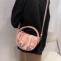New Semicircle Saddle Bag Fashion Single Shoulder Messenger Pleated Cloud Bag main image 4