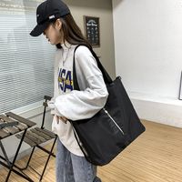 Nylon Ladies Large Capacity Solid Color Backpack Hip-hop Casual Bag main image 3