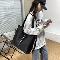 Nylon Ladies Large Capacity Solid Color Backpack Hip-hop Casual Bag main image 5