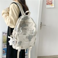 Schoolbag Female Korean Simple Printing Small Pendent Backpack Wholesale main image 1