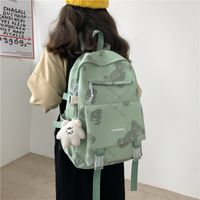 Schoolbag Female Korean Simple Printing Small Pendent Backpack Wholesale main image 3