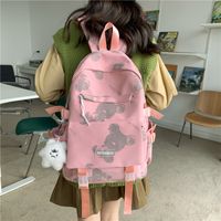 Schoolbag Female Korean Simple Printing Small Pendent Backpack Wholesale main image 4
