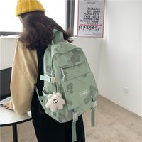 Schoolbag Female Korean Simple Printing Small Pendent Backpack Wholesale main image 5