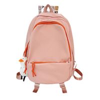 New Schoolbag Simple Large-capacity Multi-layer Solid Color Small Pendent Backpack main image 6