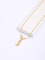 Mother's Day Valentine's Day Copper-plated 18k Gold Diamond Zircon Butterfly Necklace main image 1