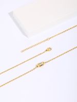 New Copper-plated 18k Gold Diamond-encrusted Natural Stone Necklace main image 4