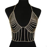 Sexy Mesh Fringed Body Chain European And American Hollow Full Of Diamonds Body Chain main image 5