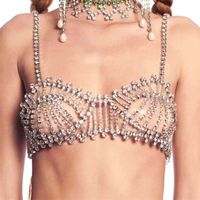 Fashion Sexy Beach Jewelry Diamond Tassel Body Chain Bikini Chest Chain main image 1