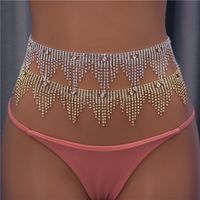 Nuevos Accesorios De Moda, Cadena De Cuerpo Con Borlas De Diamantes De Imitación, Cadena De Cintura Sexy main image 1