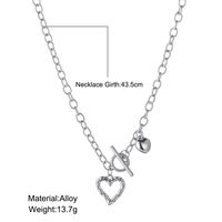 Creative Hollow Heart Pendant Necklace Female Trendy Ot Buckle Collarbone Chain main image 3