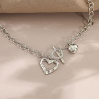 Creative Hollow Heart Pendant Necklace Female Trendy Ot Buckle Collarbone Chain main image 4