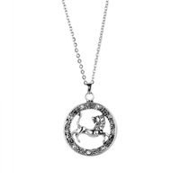 New Titanium Steel Retro 12 Constellation Necklace Clavicle Chain Wholesale sku image 7