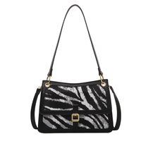 2022 New Trendy Contrast Color Zebra Pattern Shoulder Messenger Bag Wholesale sku image 1
