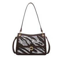2022 New Trendy Contrast Color Zebra Pattern Shoulder Messenger Bag Wholesale sku image 2