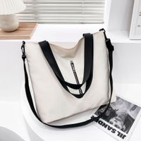 Nylon Ladies Large Capacity Solid Color Backpack Hip-hop Casual Bag sku image 1