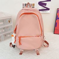 New Schoolbag Simple Large-capacity Multi-layer Solid Color Small Pendent Backpack sku image 3