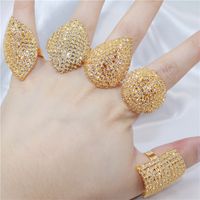 Luxury Rhinestone Female Full Diamond Crystal Jewelry Exquisite Ring sku image 1