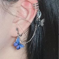 Wholesale Jewelry Vintage Style Butterfly Alloy No Inlaid Plating Earrings sku image 2
