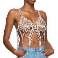 European And American Flower-shaped Tassel Body Chain Sexy Chest Chain main image 2
