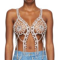 European And American Flower-shaped Tassel Body Chain Sexy Chest Chain main image 3