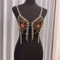 European And American Flower-shaped Tassel Body Chain Sexy Chest Chain main image 4