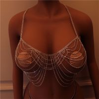 New Fashion Multi-layer Fringed Rhinestone Underwear Body Chain Wholesale main image 3