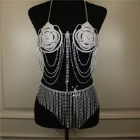 New Sexy Butterfly Ladies Bra Thong Body Chain Set Wholesale main image 4