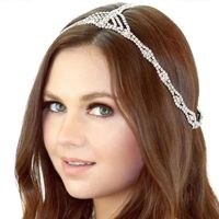 Fashion Bridal Wedding Rhinestone Hair Chain Multi-layer Headband Wholesale main image 1