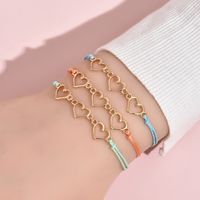 Hand-woven Bracelet New Accessories Heart-to-heart Couple Jewelry main image 1