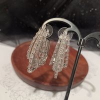 Fashion Oval Zircon Multi-layer Three-dimensional Copper Hoop Earrings Wholesale main image 1