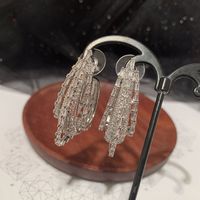 Fashion Oval Zircon Multi-layer Three-dimensional Copper Hoop Earrings Wholesale main image 2