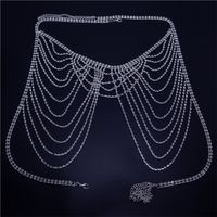 New Fashion Multi-layer Fringed Rhinestone Underwear Body Chain Wholesale sku image 3