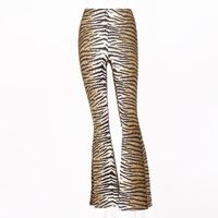 2022 Spring And Summer Women's Clothing Leopard Print High Waist Bottoming Flared Pants sku image 19